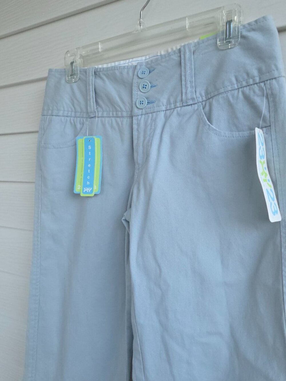 Y2K NWT What You're Made of Low Rise Blue grey Capri pants - Picture 3 of 8